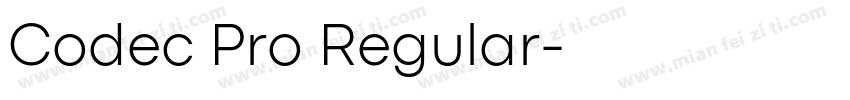 Codec Pro Regular字体转换
